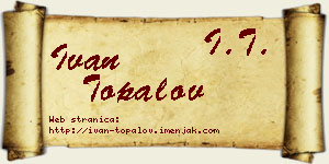 Ivan Topalov vizit kartica